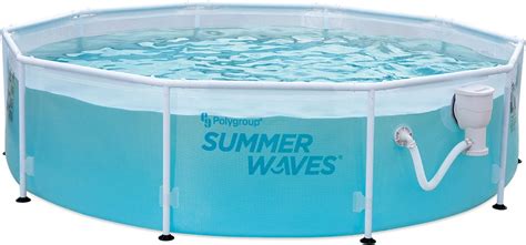 summer waves 10-foot round metal frame pool box wright|10x30 outdoor pool frame.